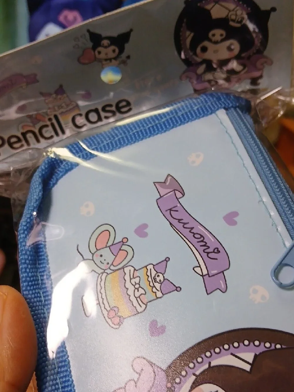 Sanrio Kuromi Light Blue Zipper Pencil Pouch